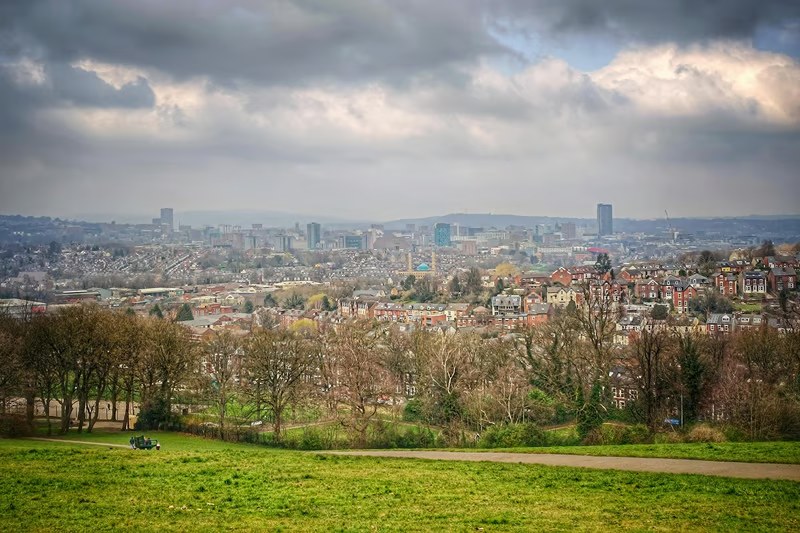 Panoramic view of Sheffield city